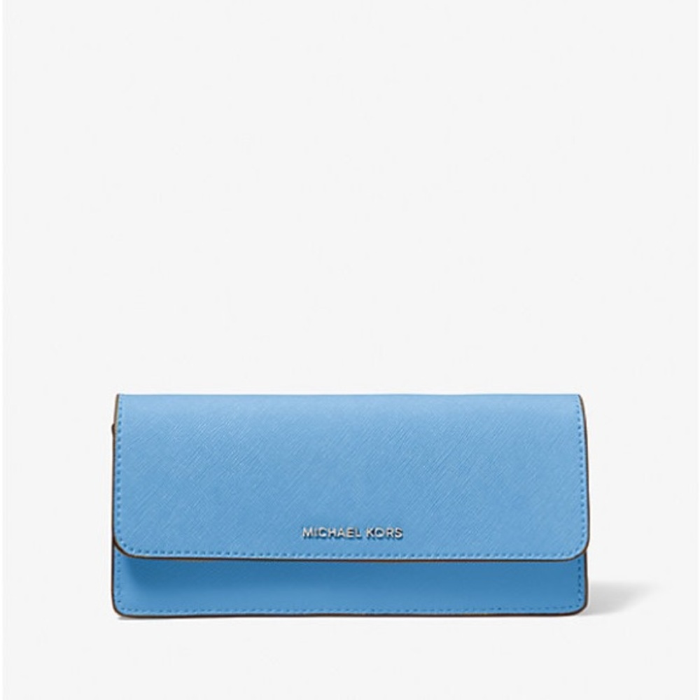 Michael Kors Jet Set Large Saffiano Leather Snap-Front Wallet